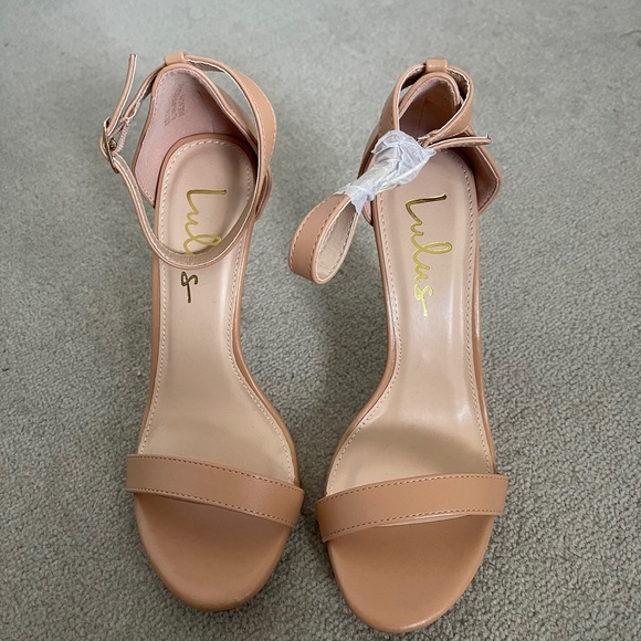 Nude Sandal Heels - Picture 3 of 7